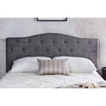 Gray Tufted Fabric Headboard, Full-Queen C25630