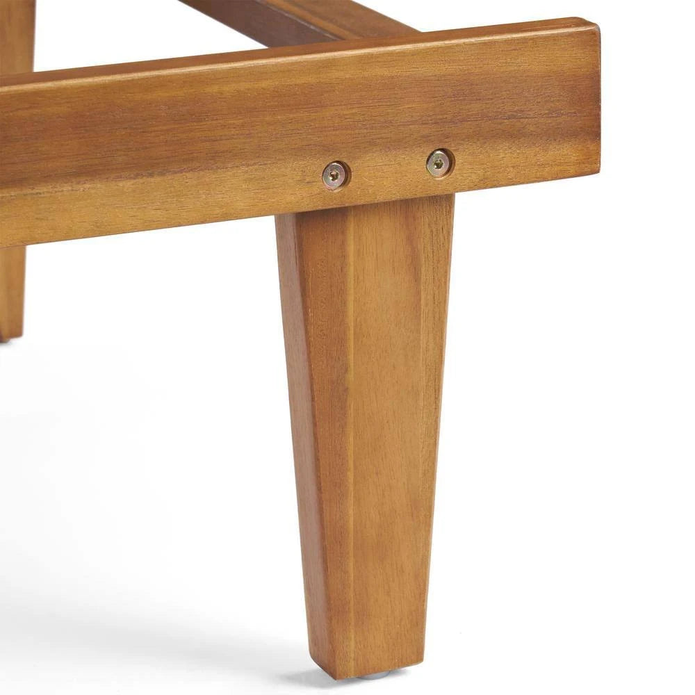 Teak and Gray Acacia Wood Chaise Lounge L6235