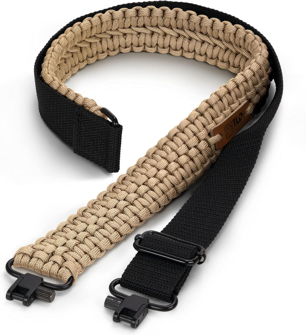 Paracord Gun Sling with Traditional Swivels, Beige G671147