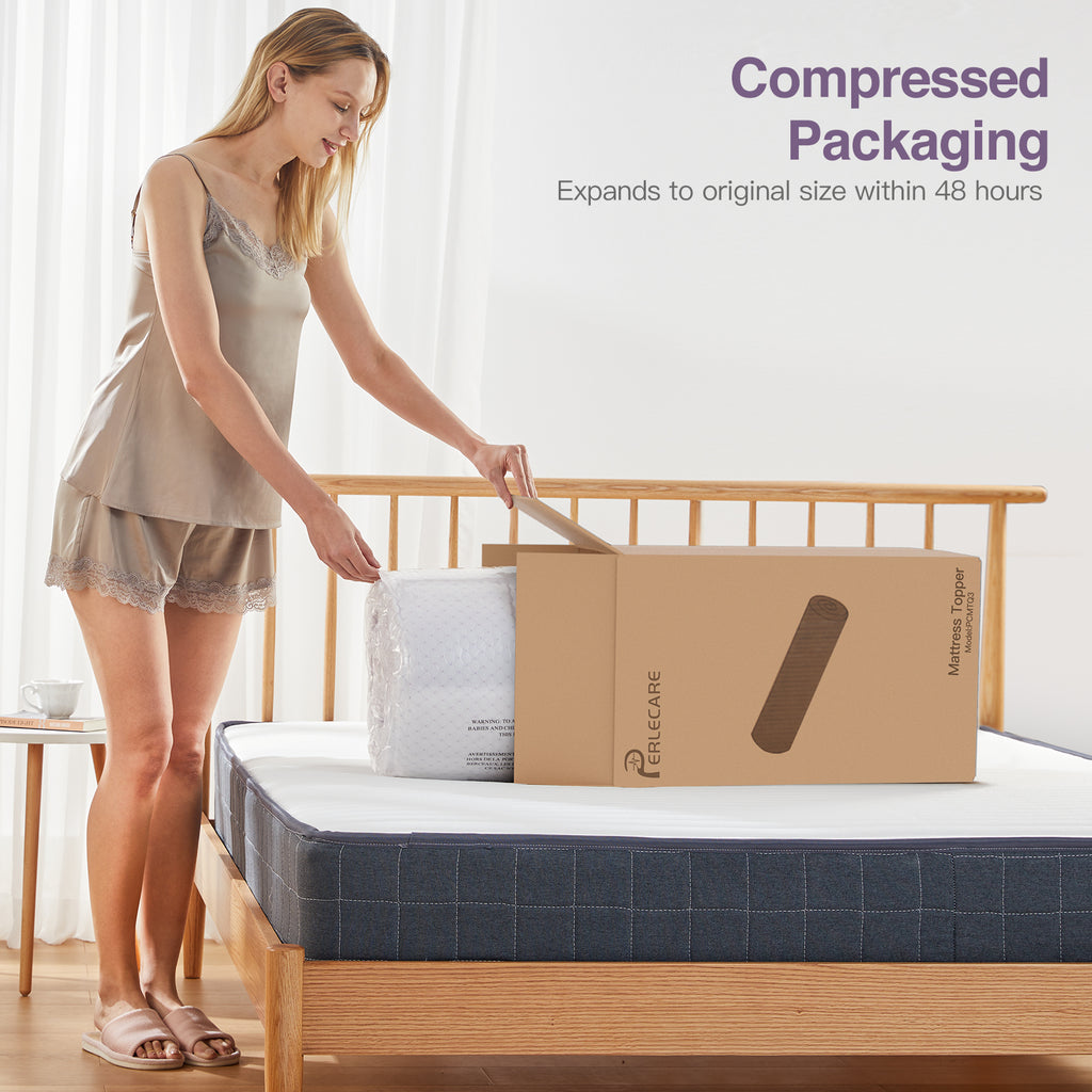 Twin Gel Memory Foam Mattress Topper with Removable Washable Cover I6304