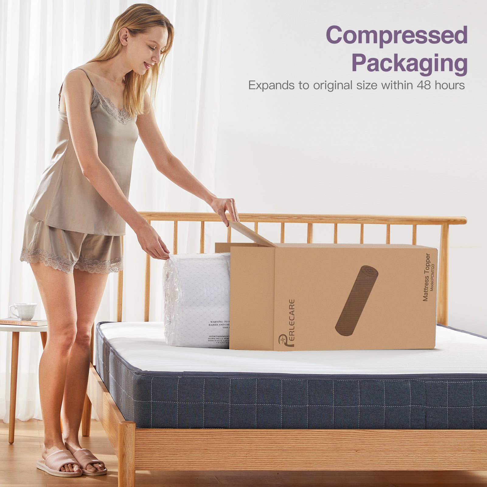 Twin Gel Memory Foam Mattress Topper with Removable Washable Cover I6304