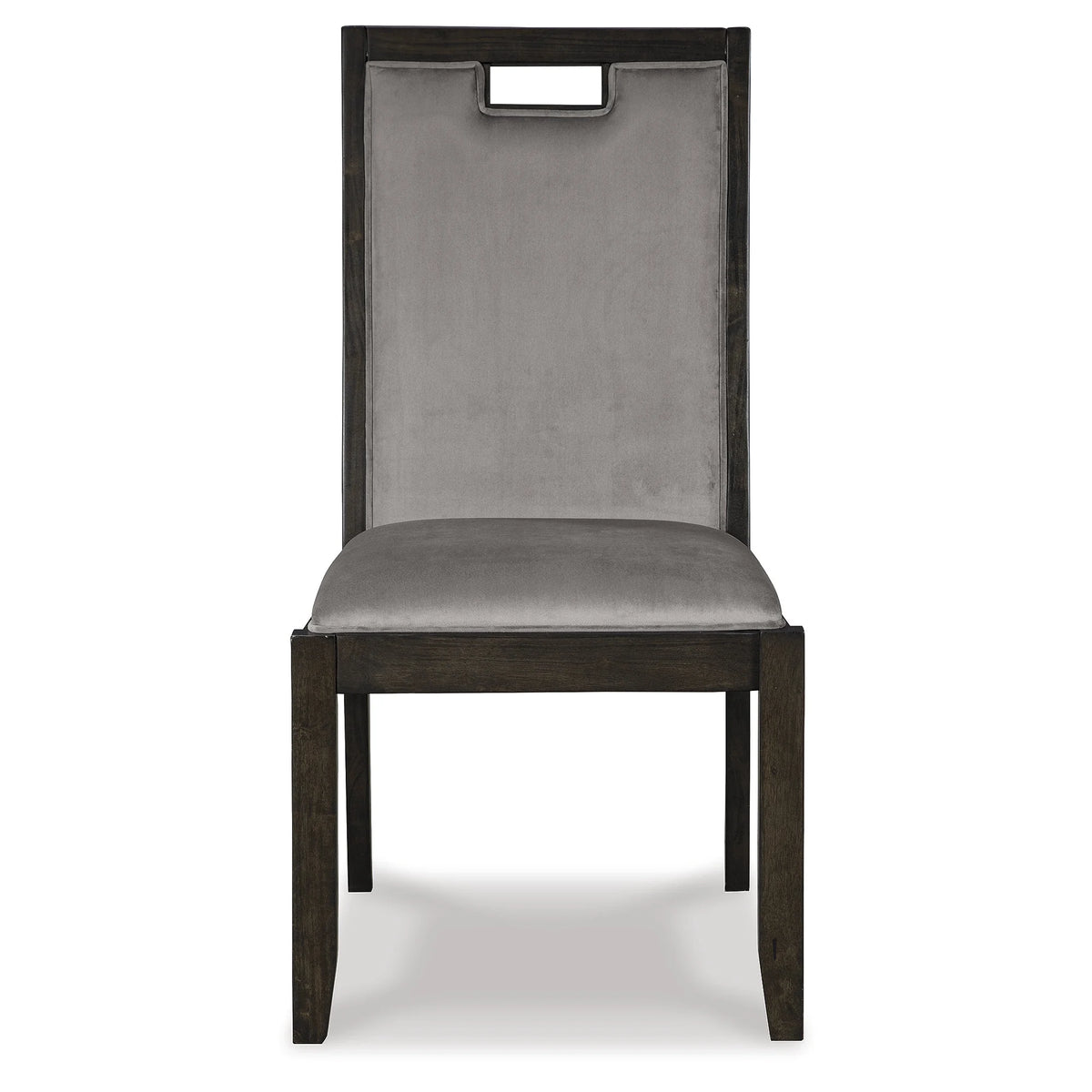 Upholstered Dining Room Chair, Set of 2, Dark Brown & Gray H291742