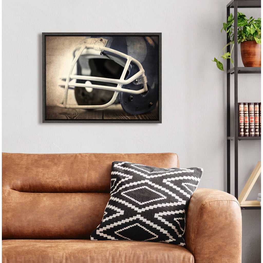 Football Helmet Framed Canvas A3035