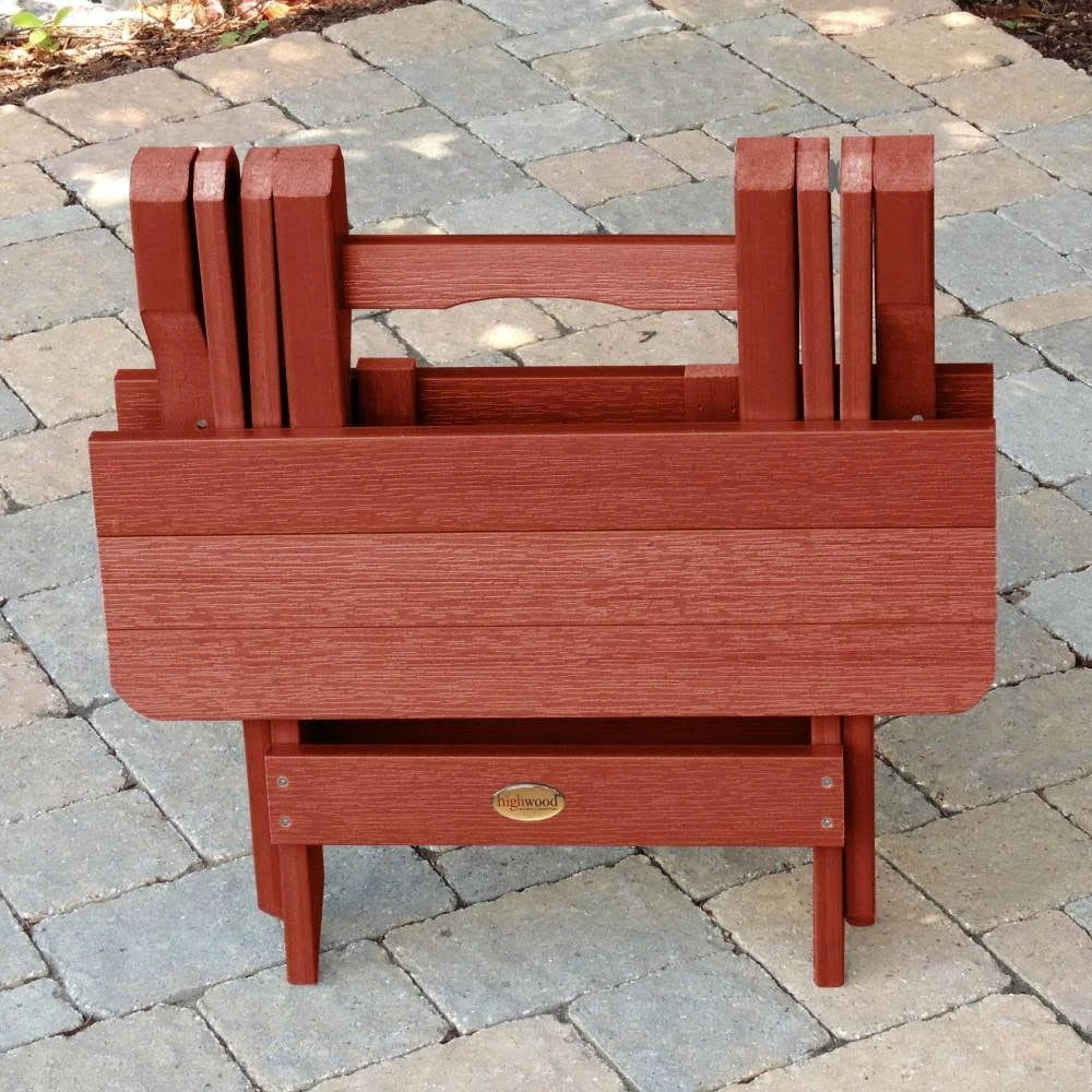 Rustic Red Folding Side Table G254723