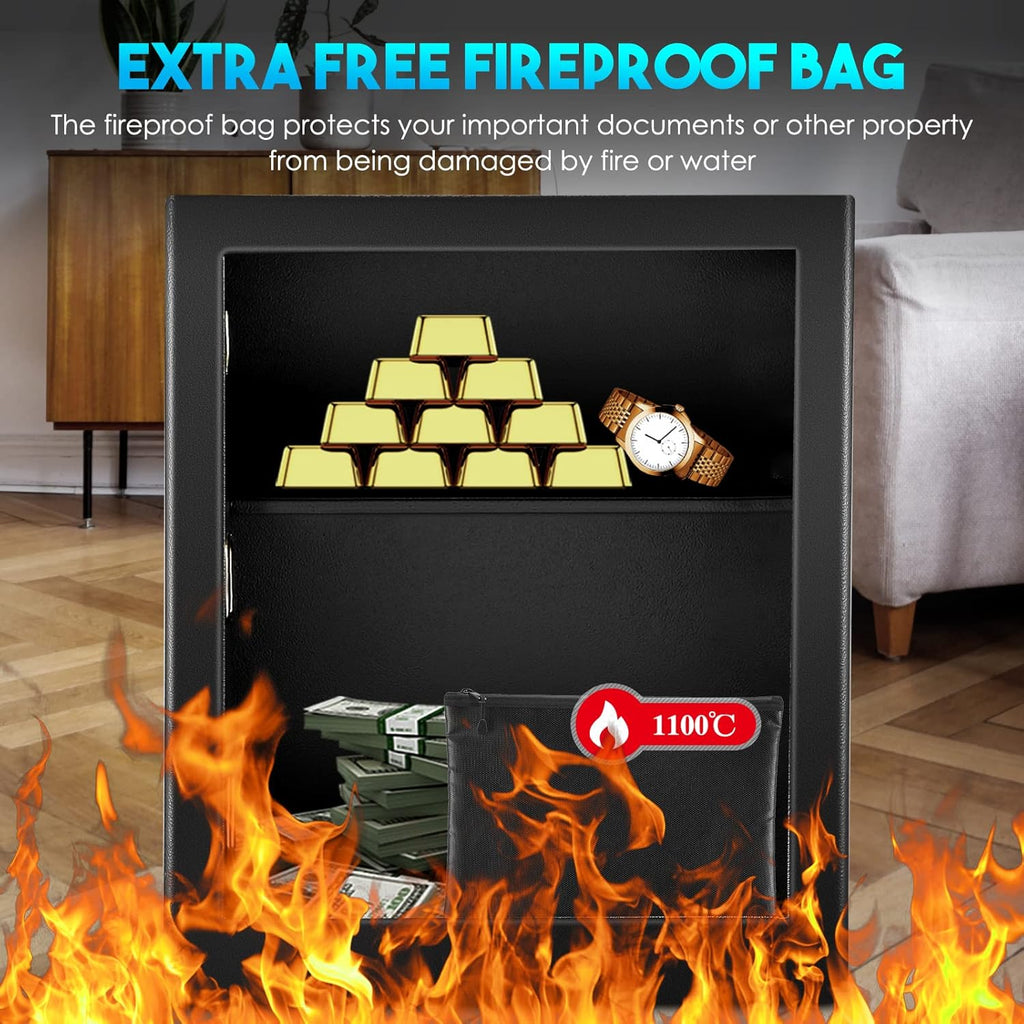 1.72 Cub Fireproof Waterproof Combination Lock Safe Box with Keypad V308