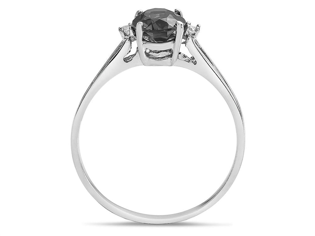 Oval Simulated Alexandrite Three Stone Engagement Ring I6011