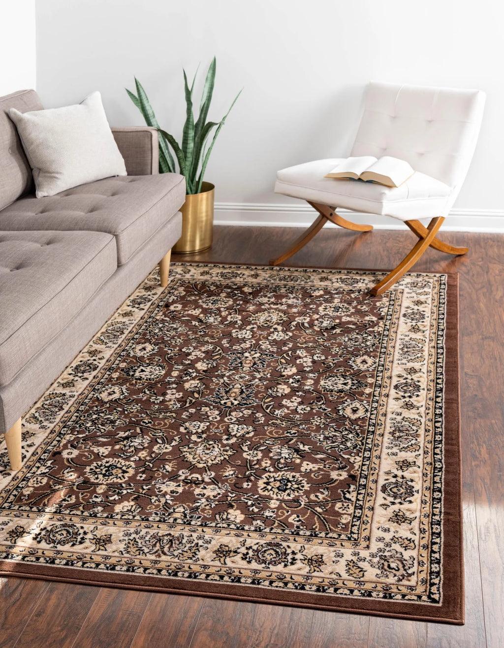 10' x 13' Brown Medium Rug W468863