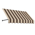 8.375 ft Acrylic Fabric Fixed Awning, Brown/Tan Stripe S507