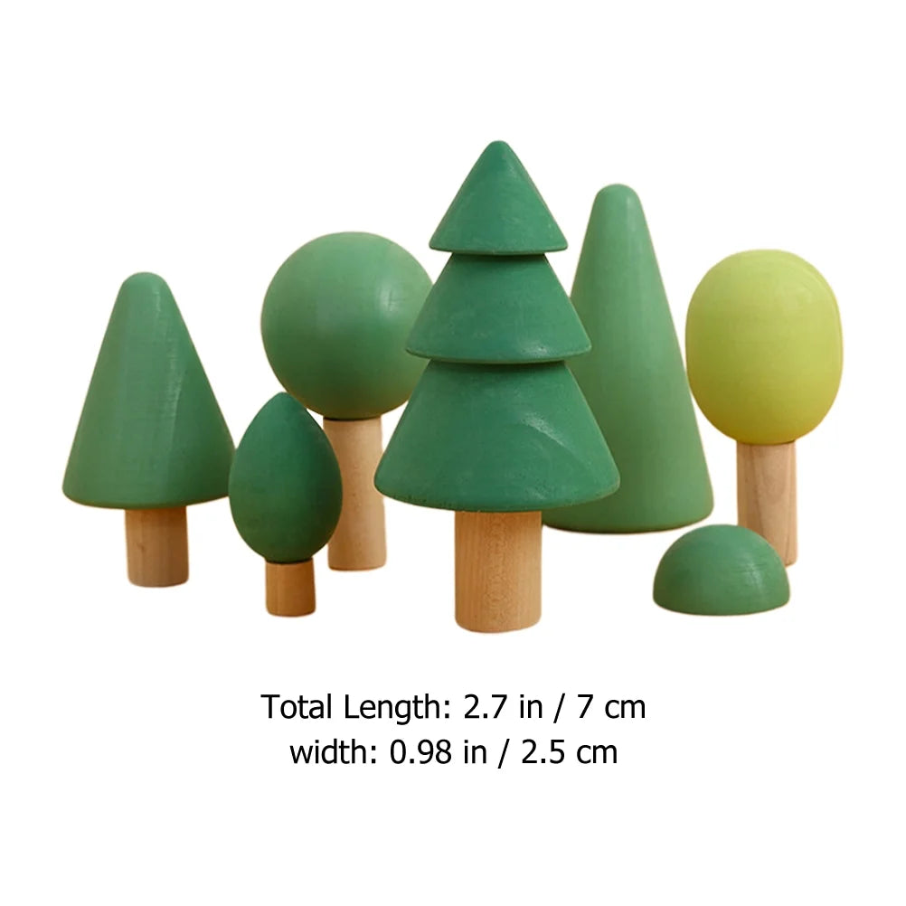 Wooden Tree Building Blocks Stacking Toy K2059