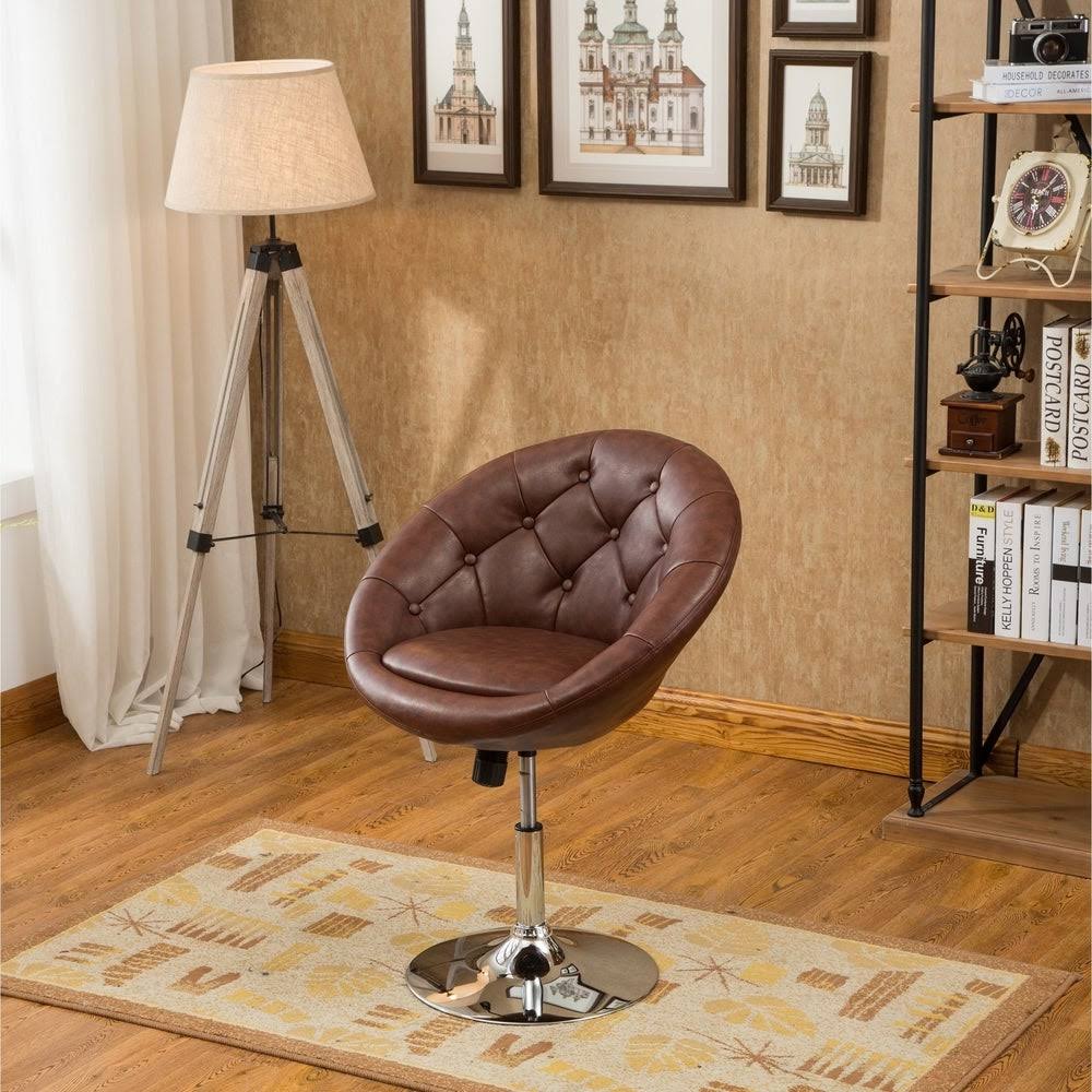 Purple Tufted Tilt Swivel Chair P446