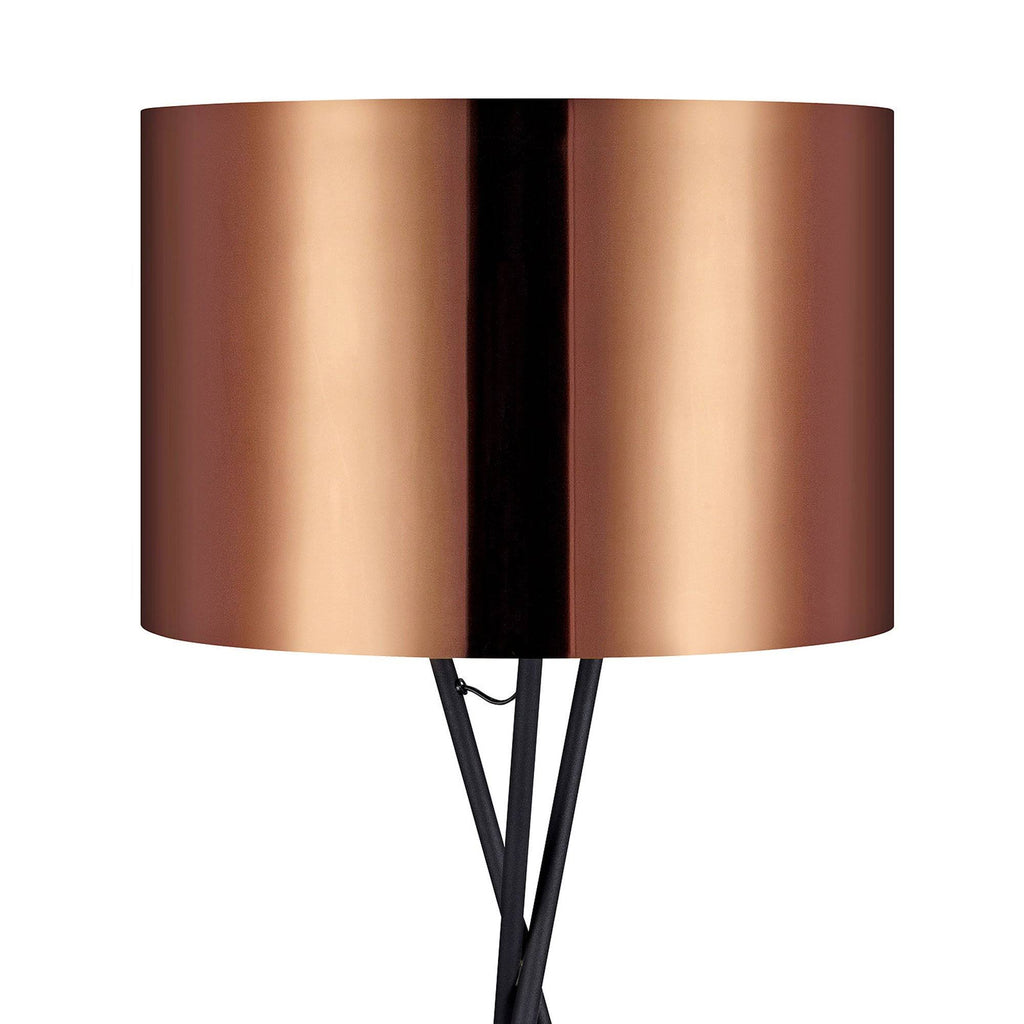 Tripod Floor Lamp with Copper Shade H579