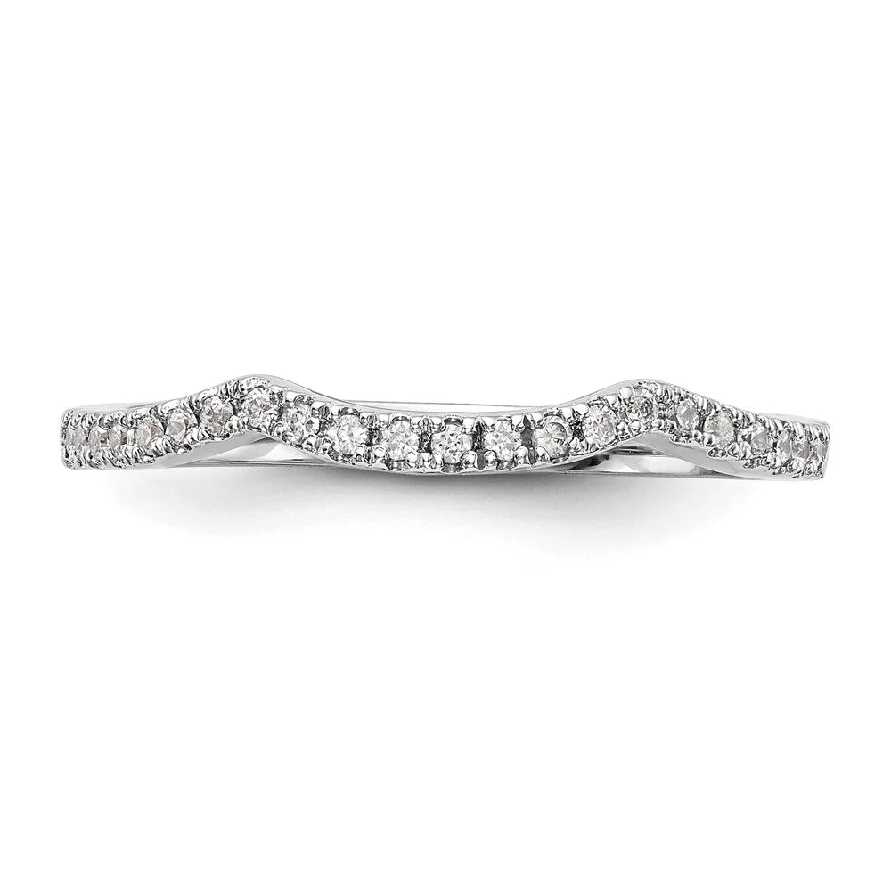 14K White Gold Lab Grown Diamond Band Size 7 E4501
