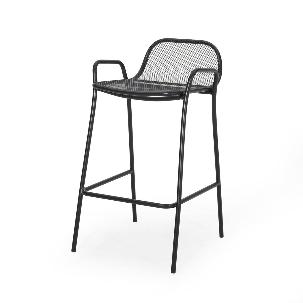Matte W Iron Barstool Set of 4 G893