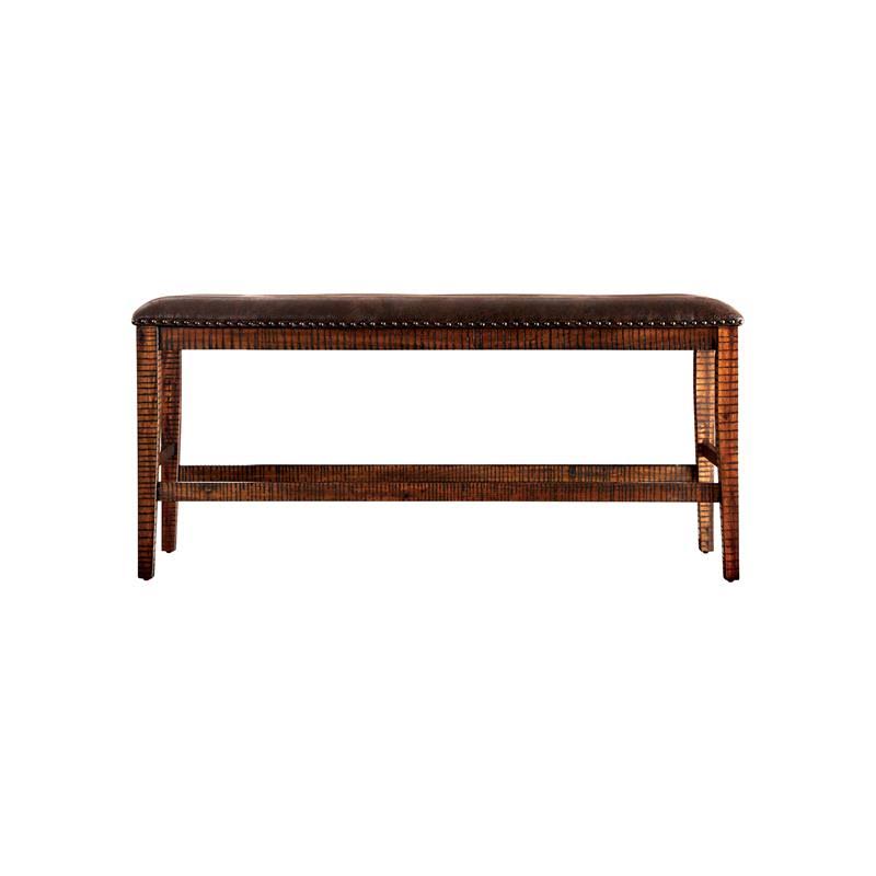 Solid Wood Counter Height Bench in Dark Oak U85978