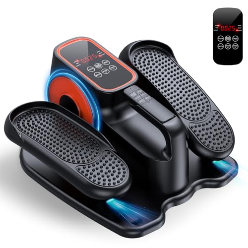 Quiet Portable Electric Seated Pedal Exerciser with Remote Control and 12 Adjustable Speeds T99620