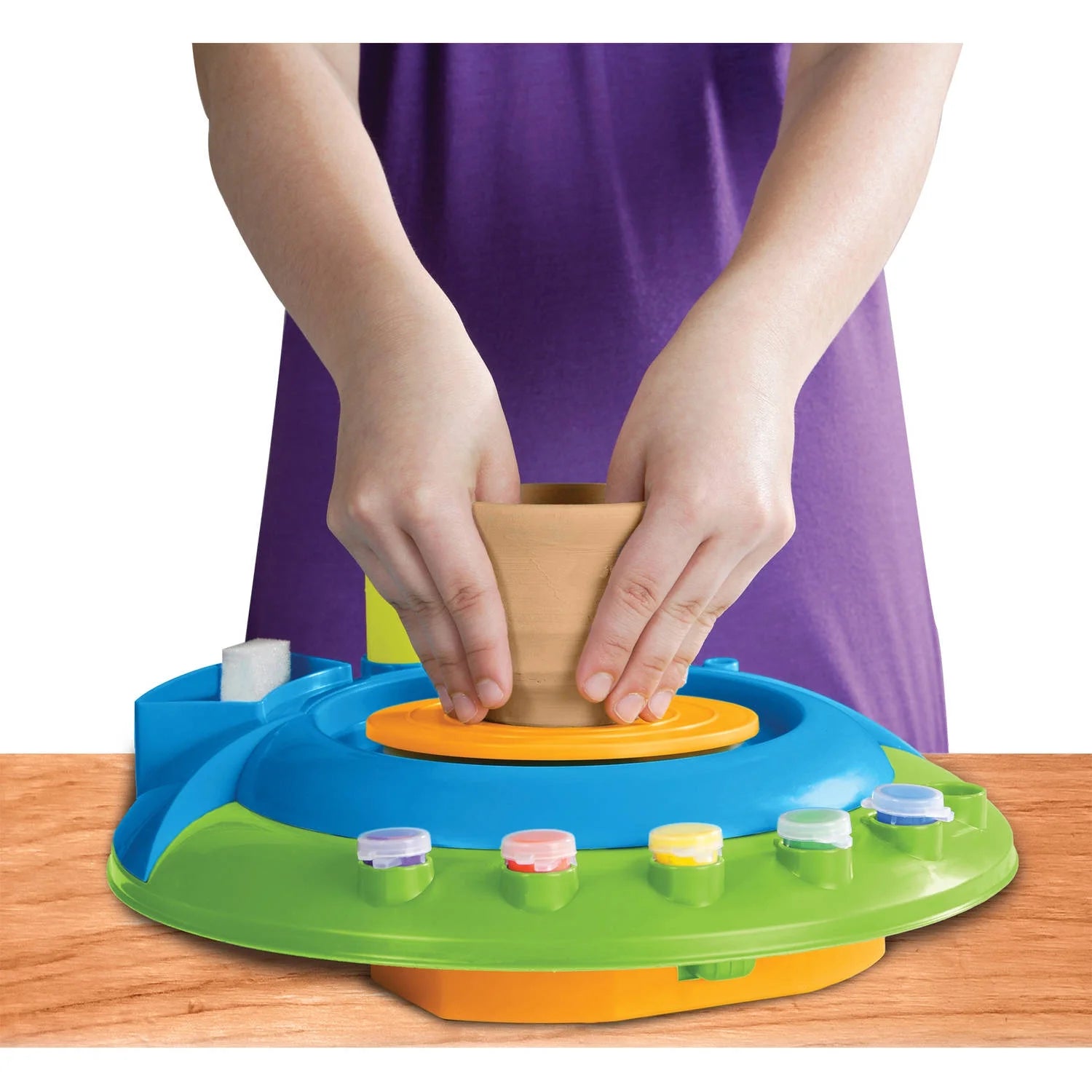 Real Motorized Pottery Wheel Activity Set for Kids Q287