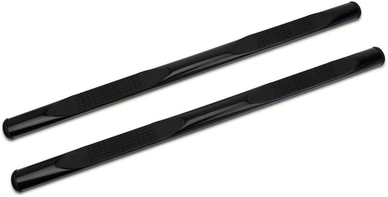 Gloss Black 4-Inch Oval Side Step Bars L470
