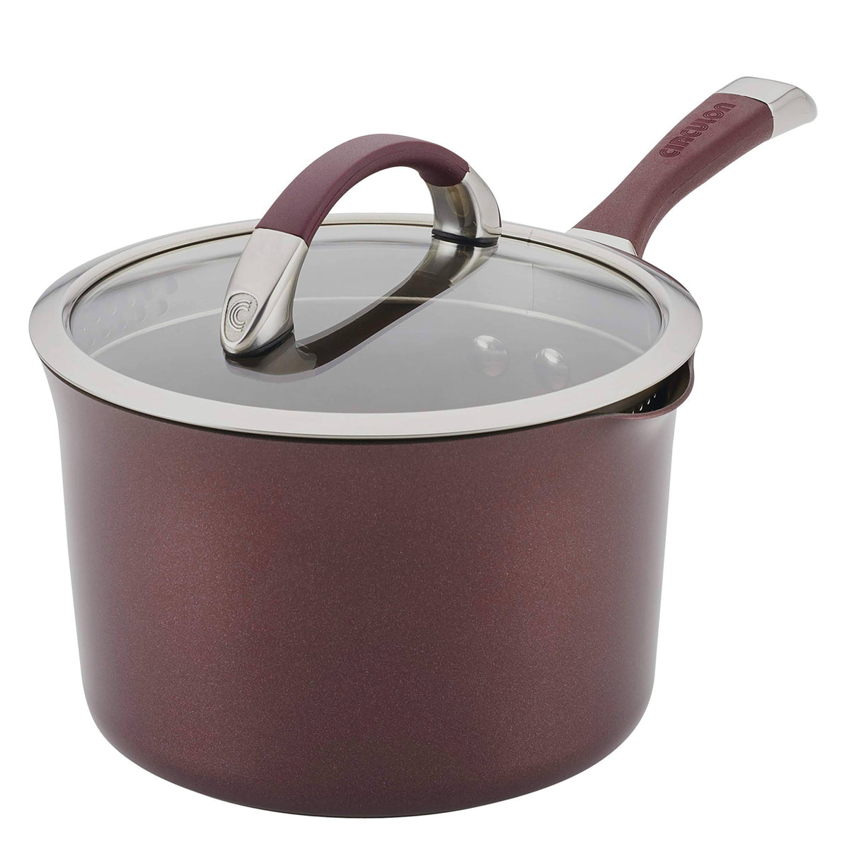 3.5 Qt Hard-Anodized Nonstick Straining Saucepan K277896