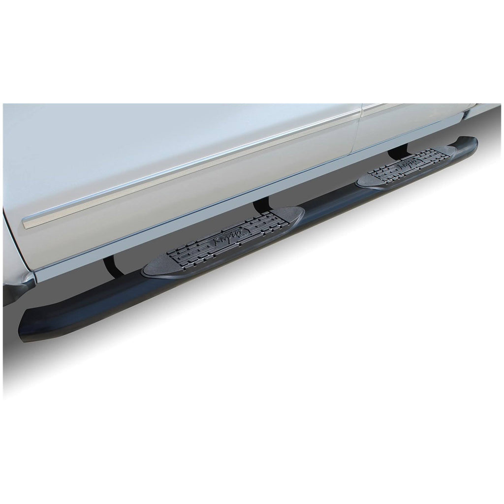 Black Curved Oval Side Step Bars S302