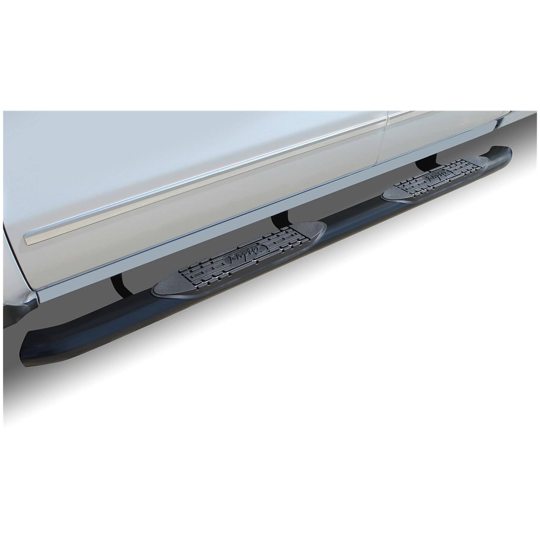 Black Curved Oval Side Step Bars S302