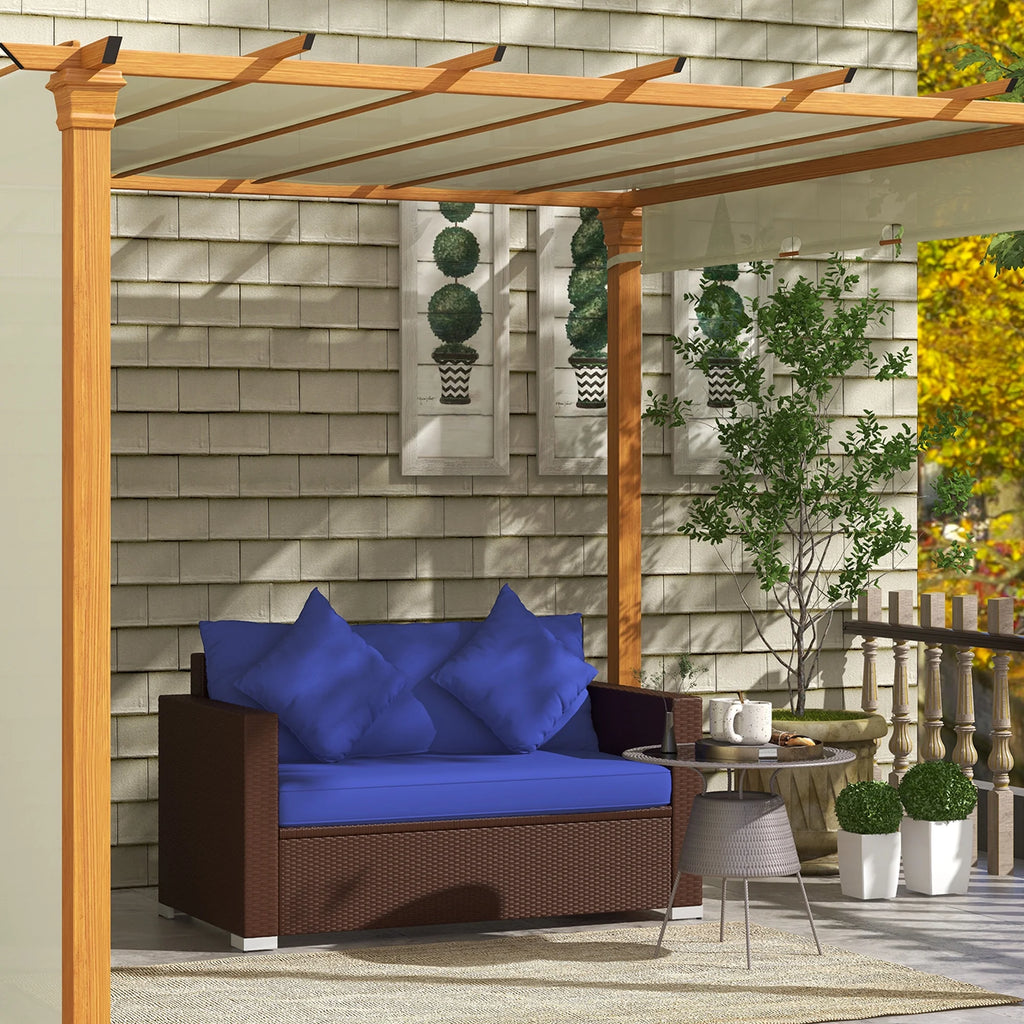 Blue Padded Outdoor Loveseat Sofa M276647