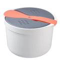 2L Microwave Rice Cooker with Strainer Lid and Rice Spoon V8886