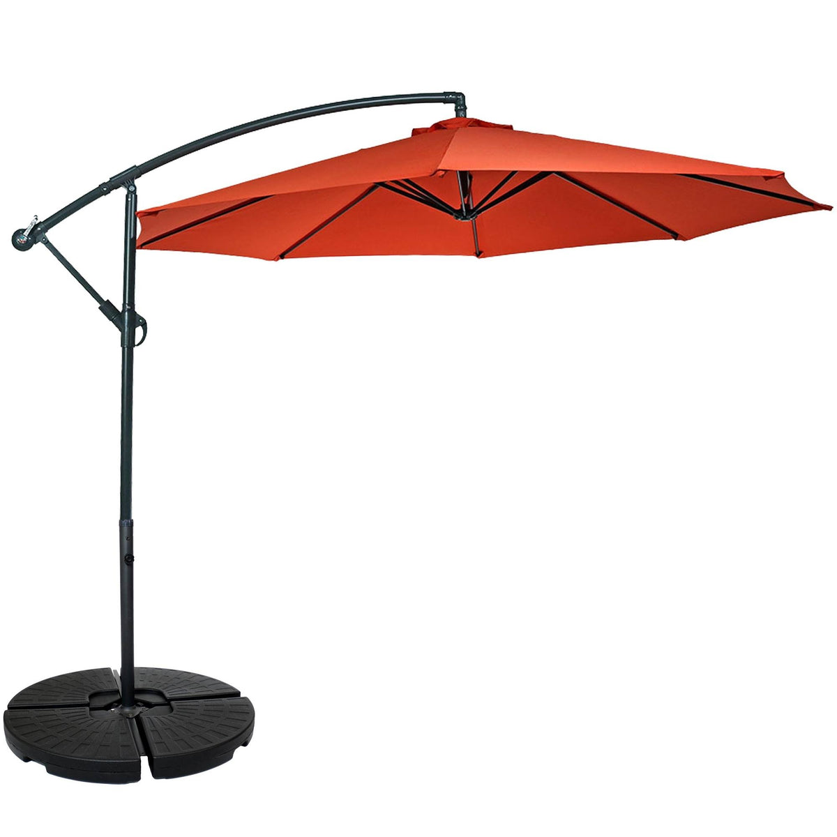 Black Cantilever Patio Umbrella Base Plate 4 Pk D4203
