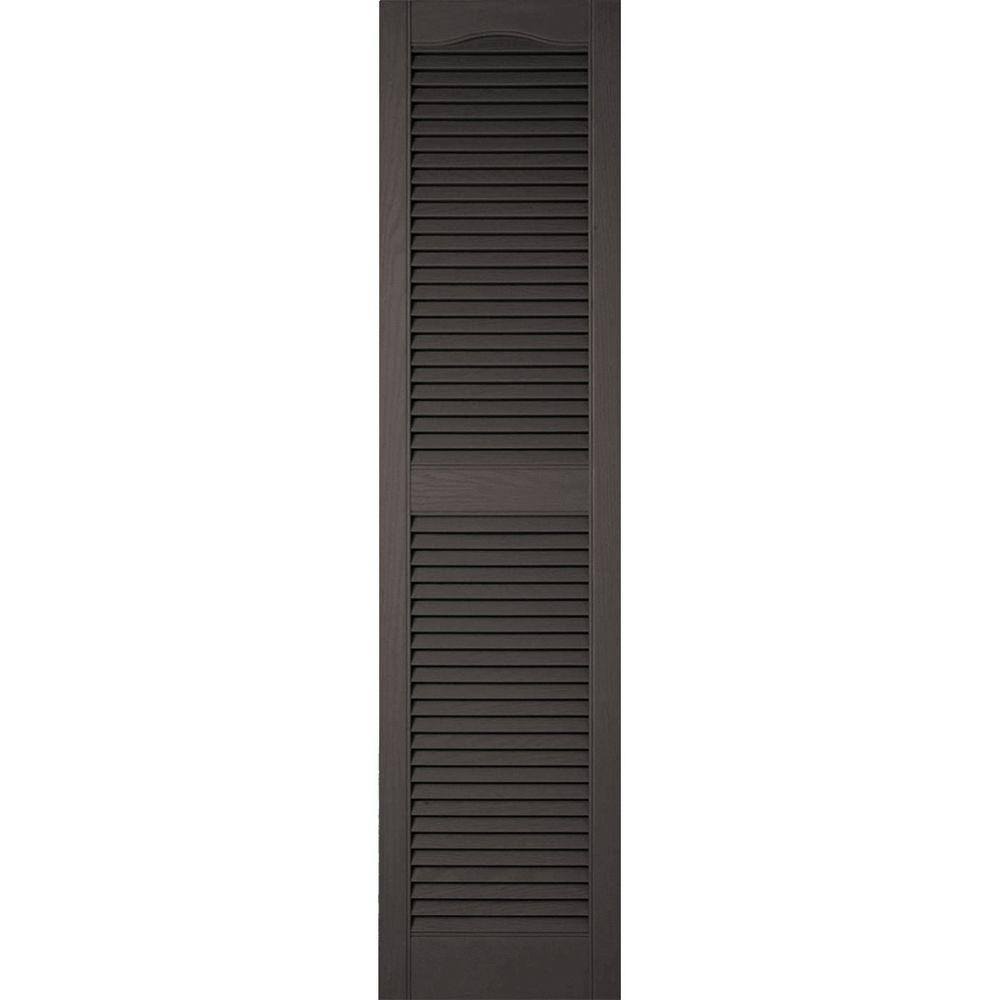 12 inch x 56 inch Vinyl Open Louver Shutters I9547