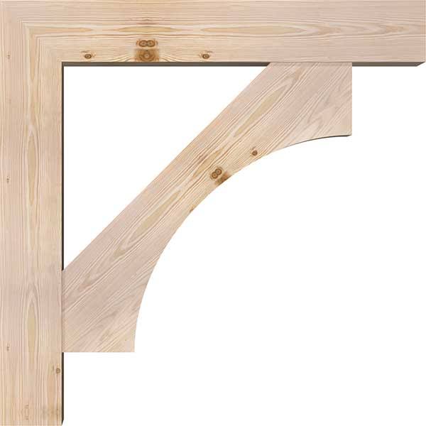Douglas Fir Smooth Bracket with Offset Brace S391
