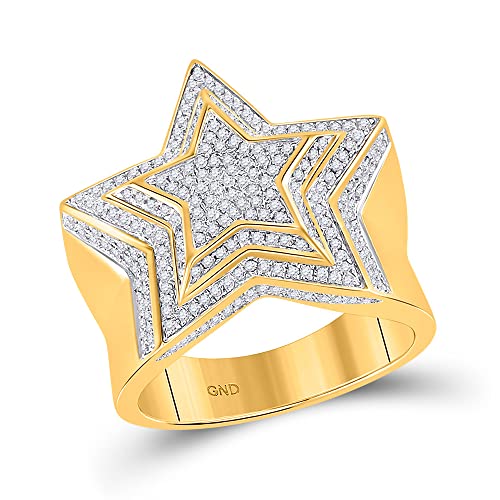 10kt Yellow Gold Diamond Ring Size 9 O302