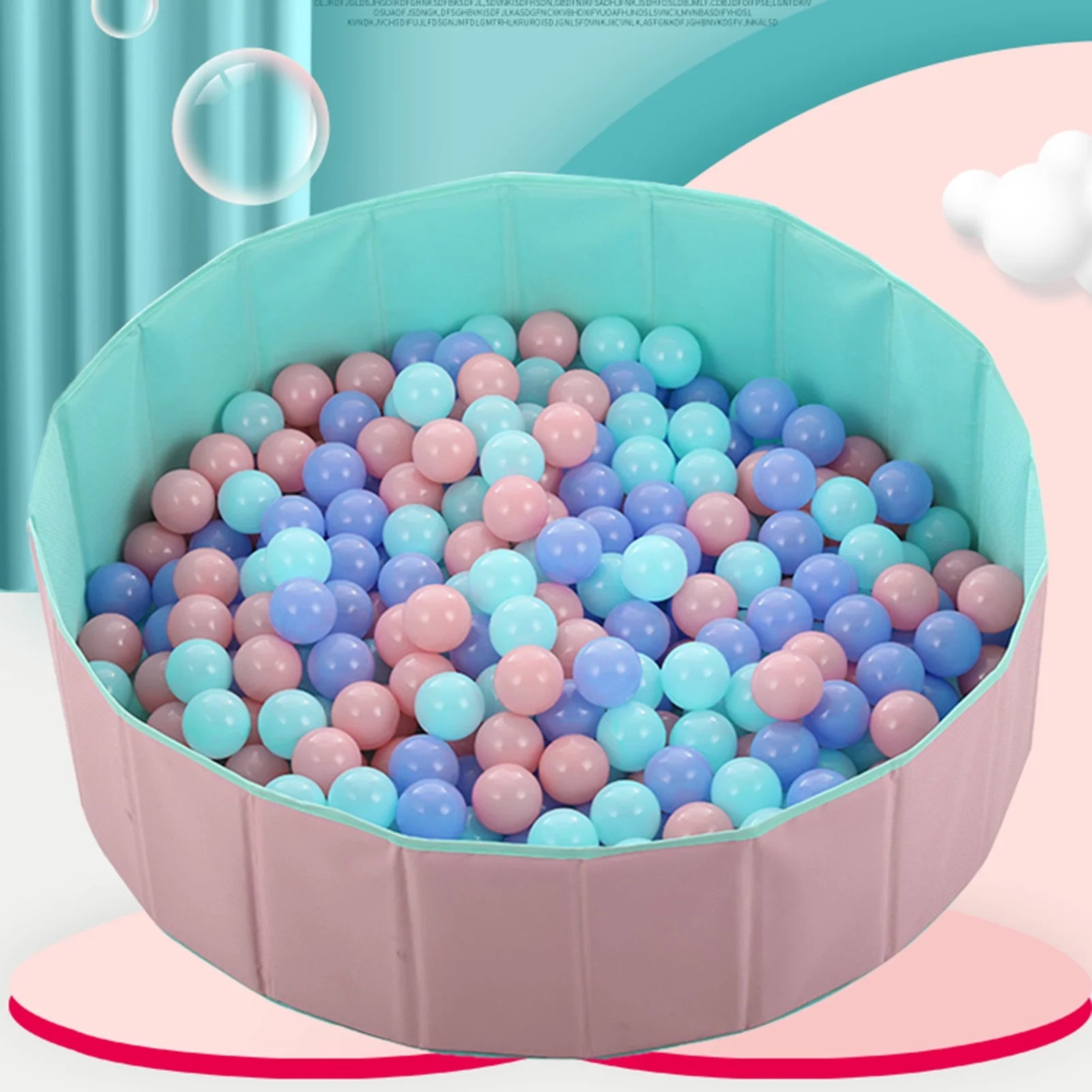 100Pcs Plastic Ocean Balls Pool Accessories T1854