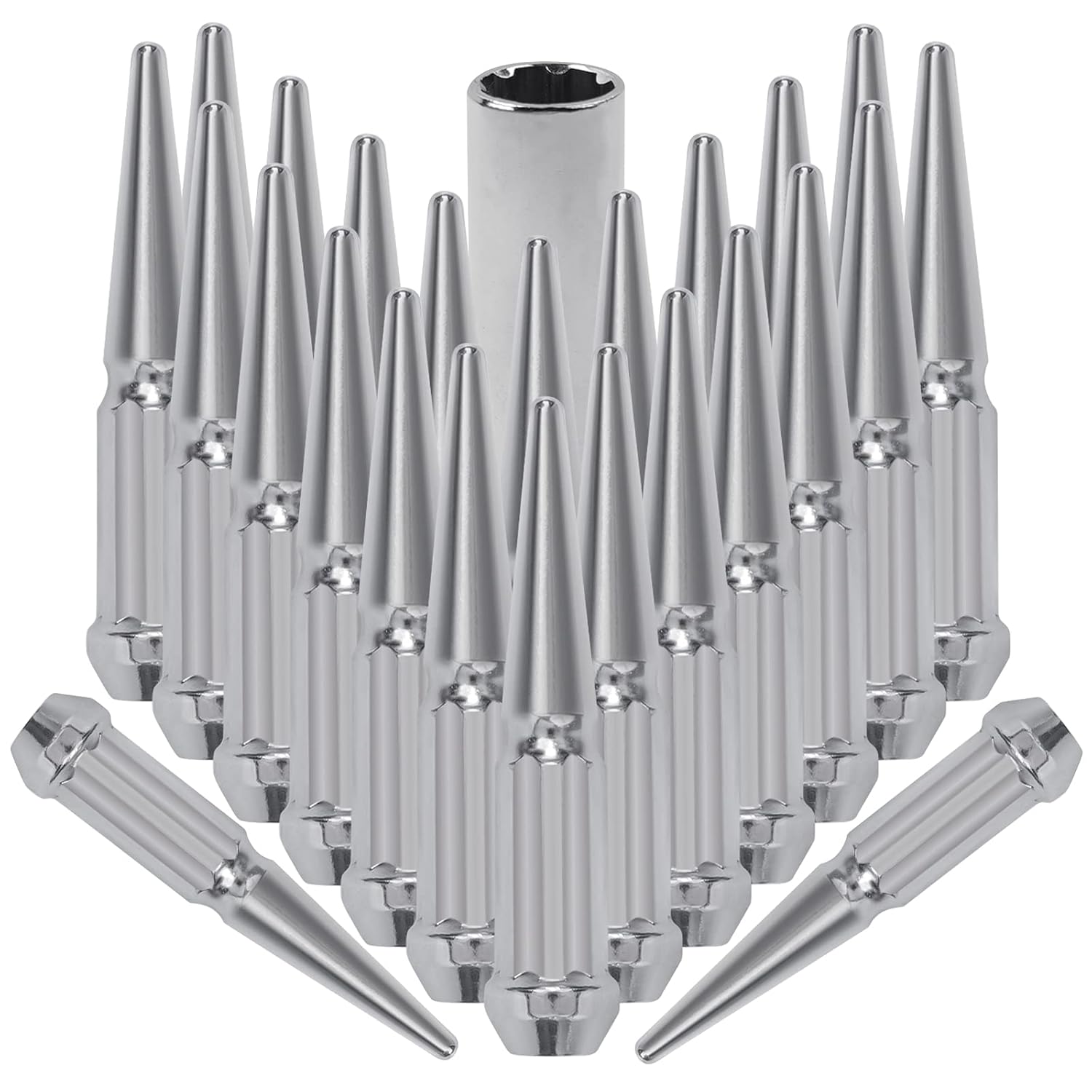 Chrome 24PCS Spike Lug Nuts D45683