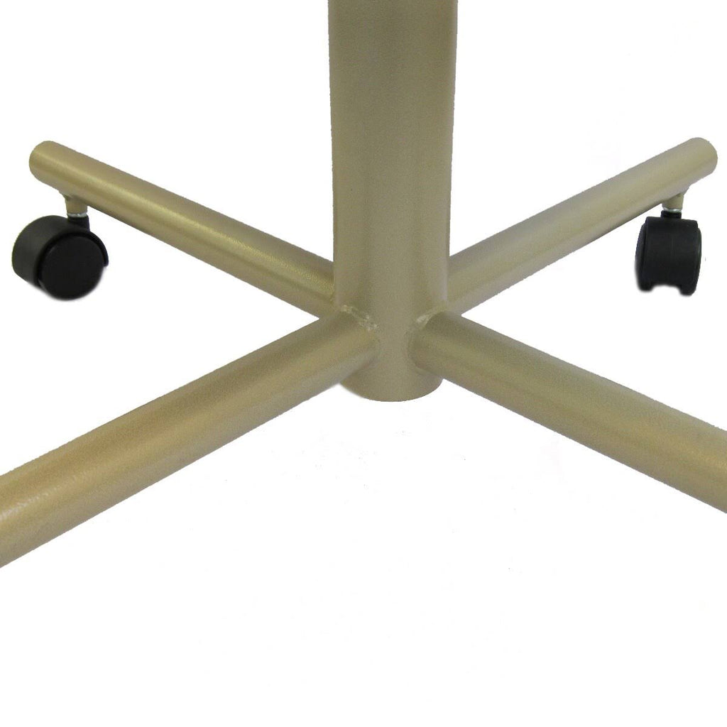 Swivel Tilt Caster Arm Chair in Buff Polyurethane G4405