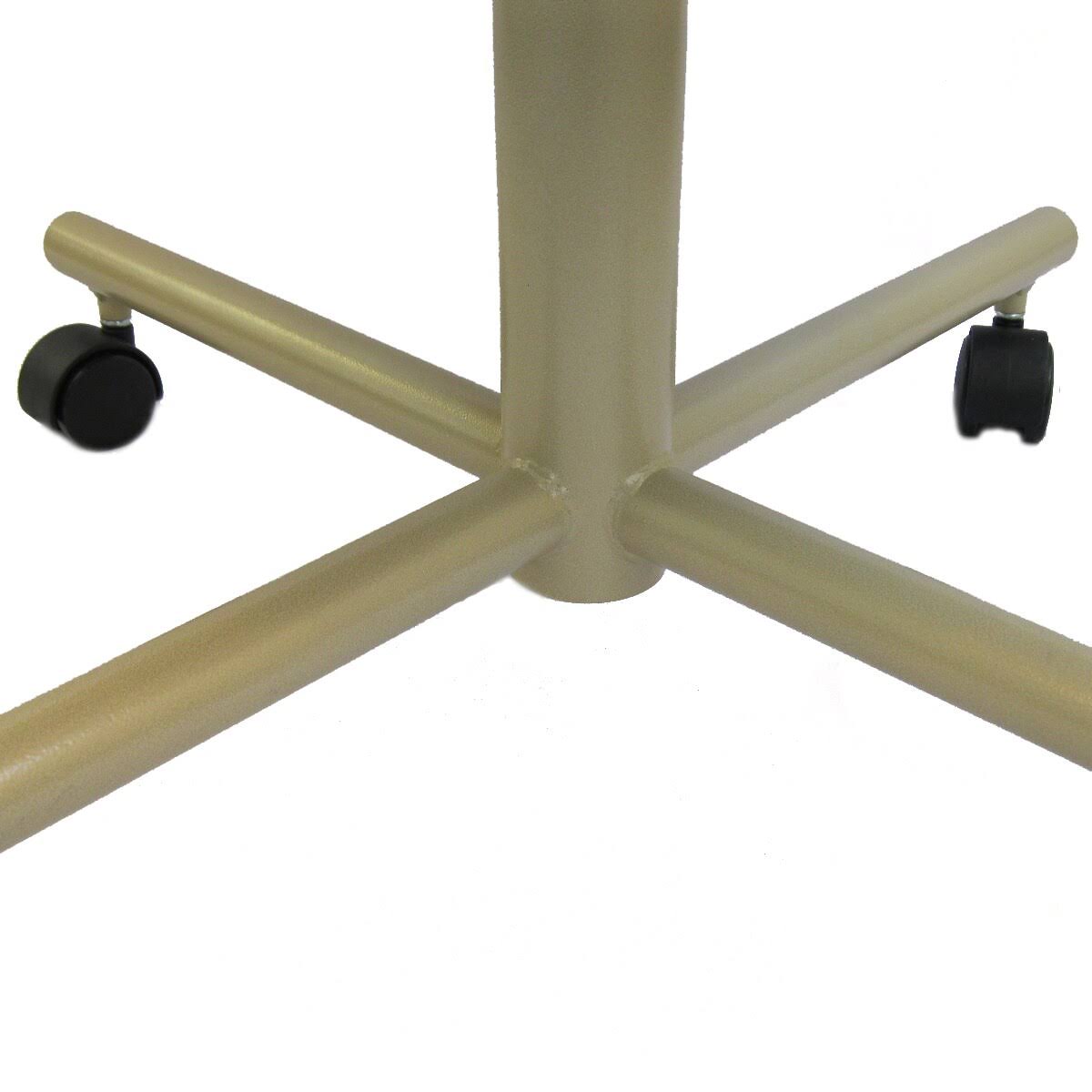 Swivel Tilt Caster Arm Chair in Buff Polyurethane G4405
