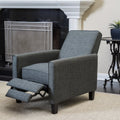 Dark Blue Fabric Recliner Club Chair Q624236