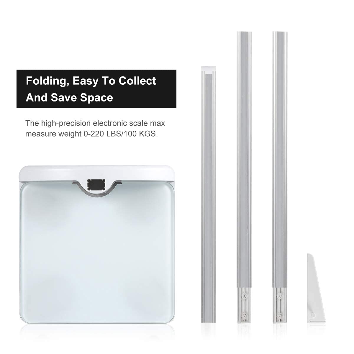 Digital Scale 2-in-1 200cm & 200lb Height Measurement Scale with Height Rod E5116