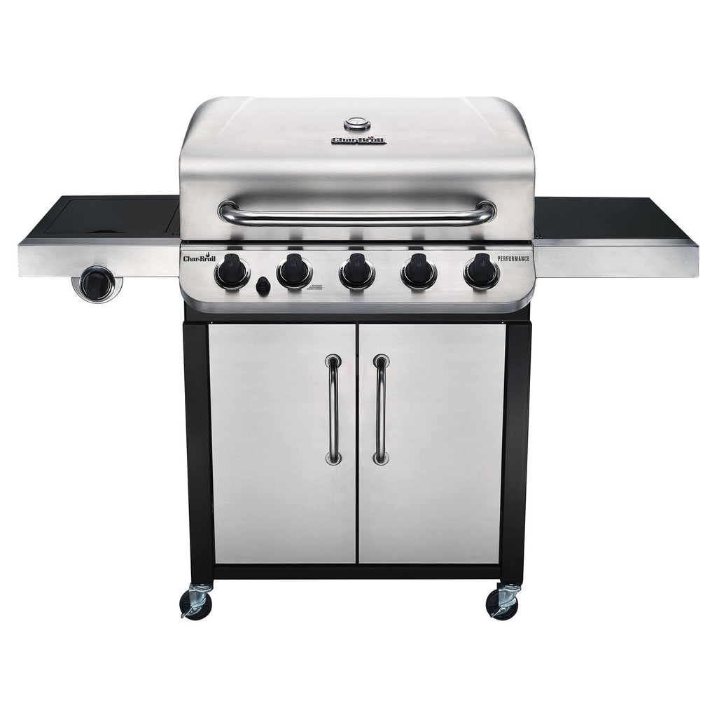 5 Burner Cabinet Gas Grill - Black/Silver D732370