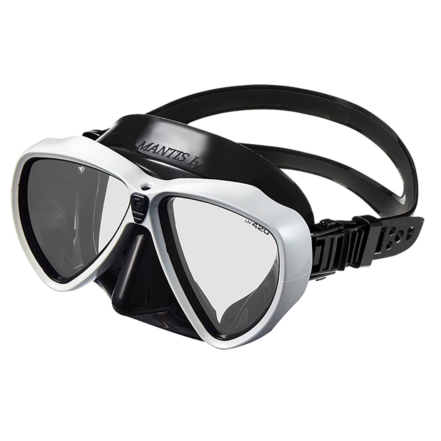 Black Silicone Mask with Glass White Frame S47838
