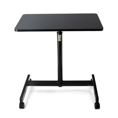 Black Pneumatic Height Adjustable Sit and Stand Laptop Desk Y425506