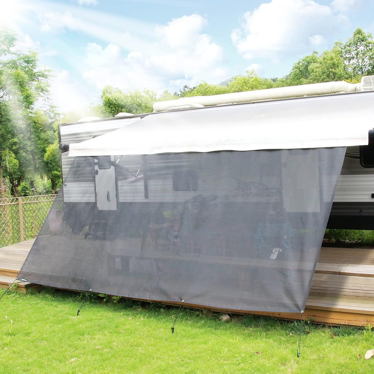 RV Awning Shade Screen Kit 8'x15'3 Pack of 2 W5069