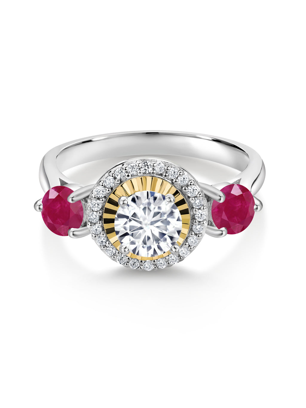 1.32 Ct Lab Grown Diamond 3 Stone Engagement Ring U42268