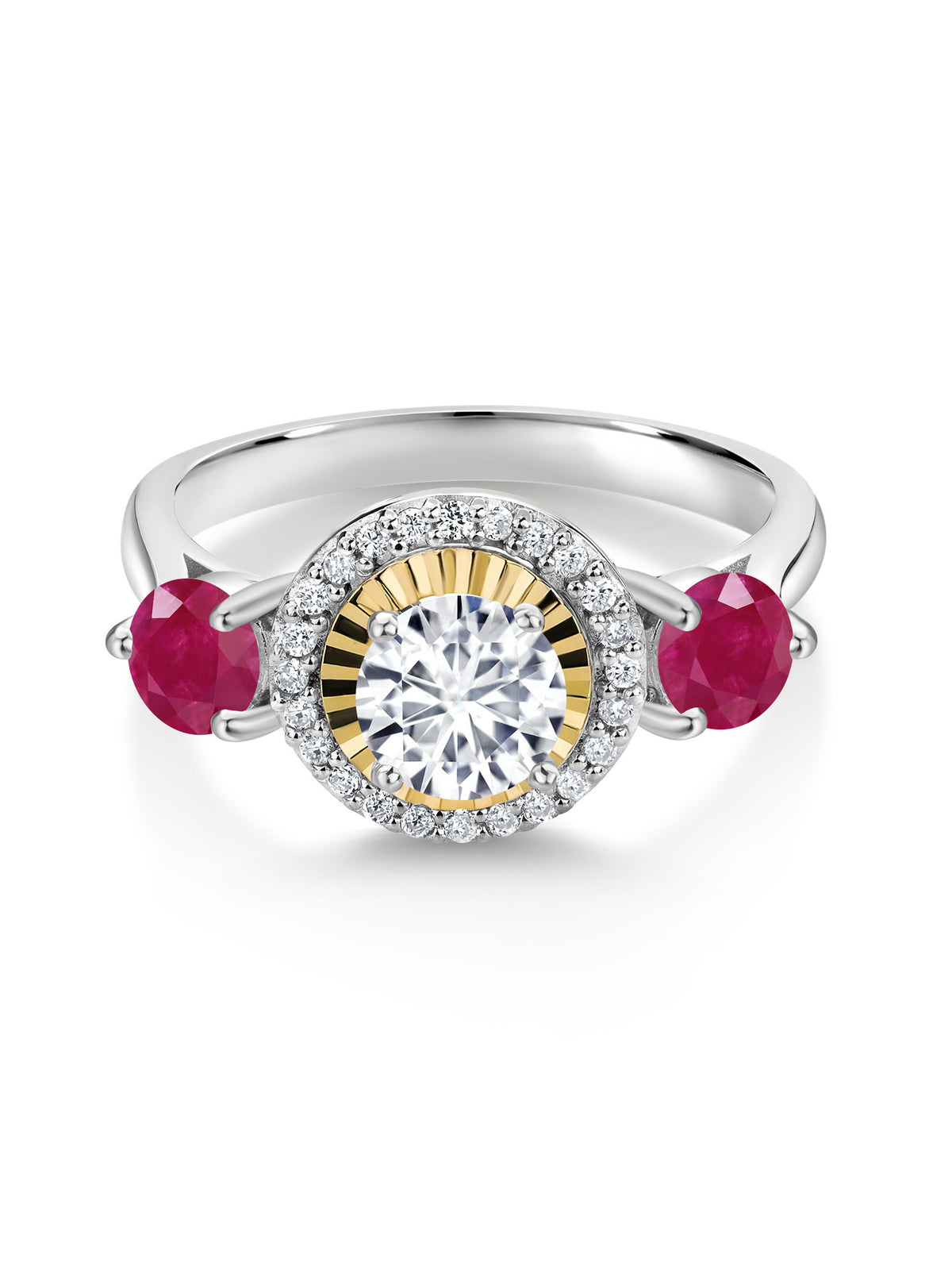 1.32 Ct Lab Grown Diamond 3 Stone Engagement Ring U42268
