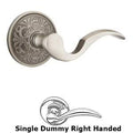 Pewter Half Dummy Door Lever with Rose E88294