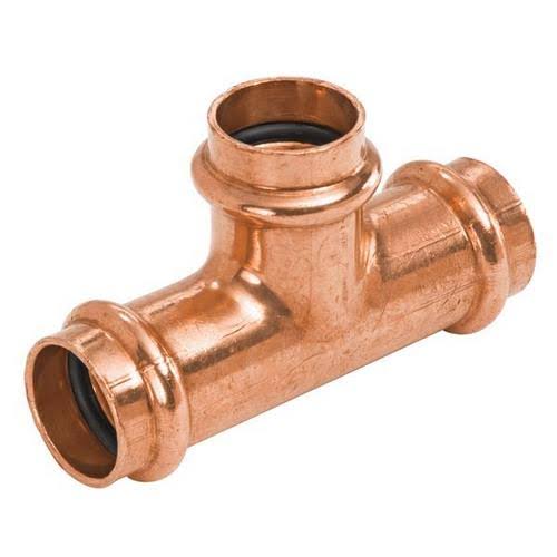 4x22 x 3x22 x 2-1/2x22 Tee Press Fitting, Wrot Copper U99670