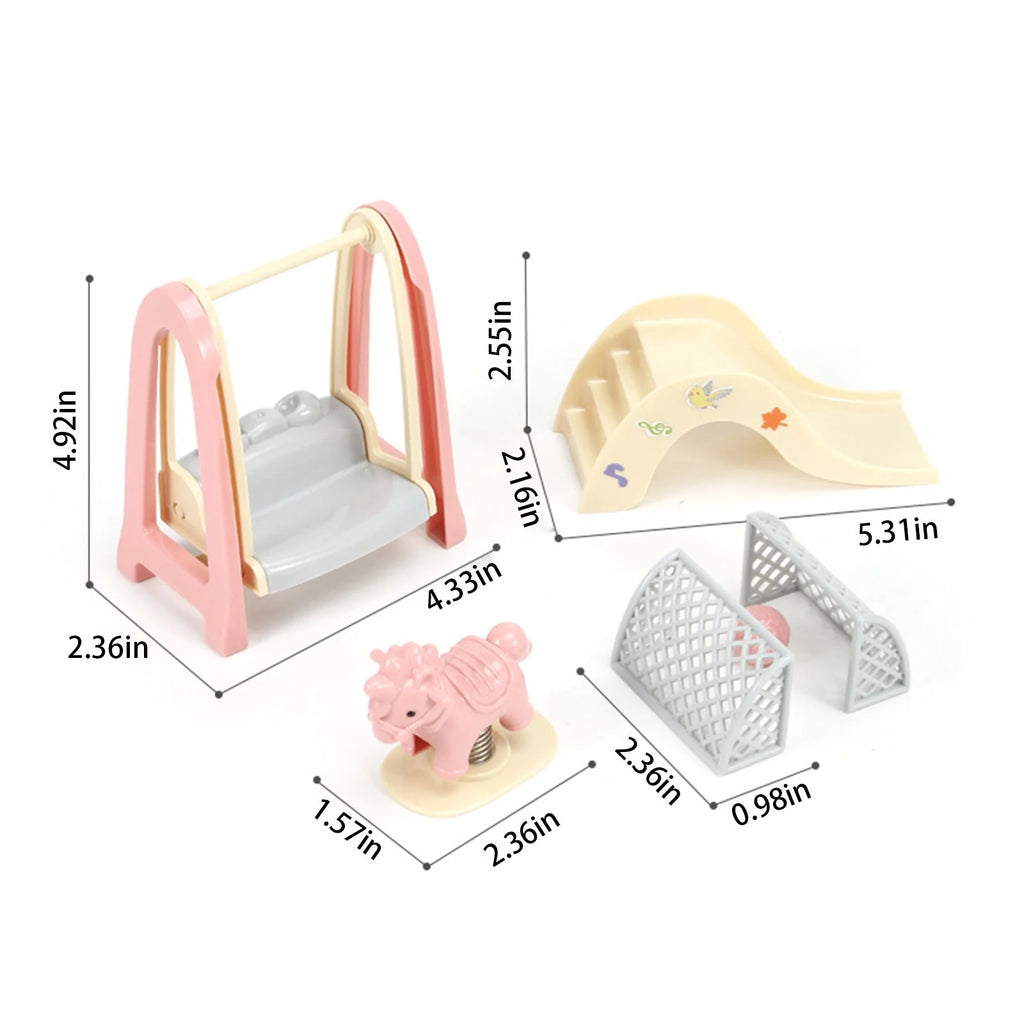 Miniature Dollhouse Kitchen Play Set with Refrigerator U1855