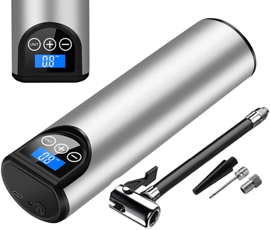 Portable 12V 150 PSI Tire Inflator Pump with Digital LCD and LED Light, Black, Pack of 2 H11523