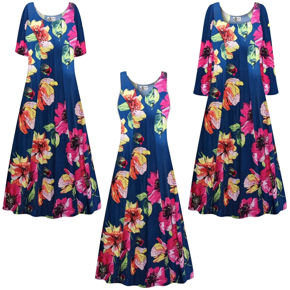 Small Womens Blue Short Sleeve Dress P9711