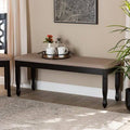 Solid Wood Bench Sand/Dark Brown N98035