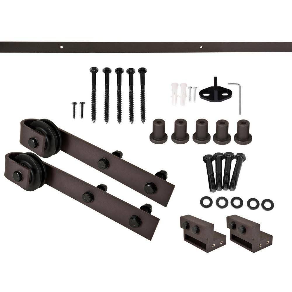 Sage Green Double Barn Door with Hardware Kit V8560