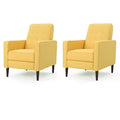 Set of 2 Mid-Century Recliner Muted Yellow Z784